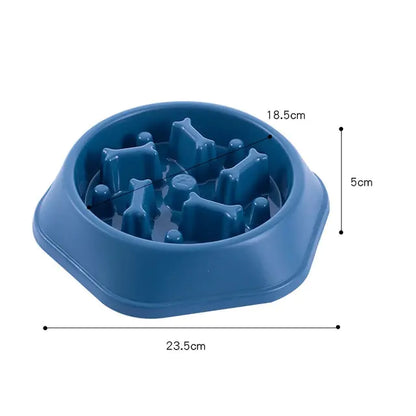 Slow Feeder Bone Design Pet Bowl