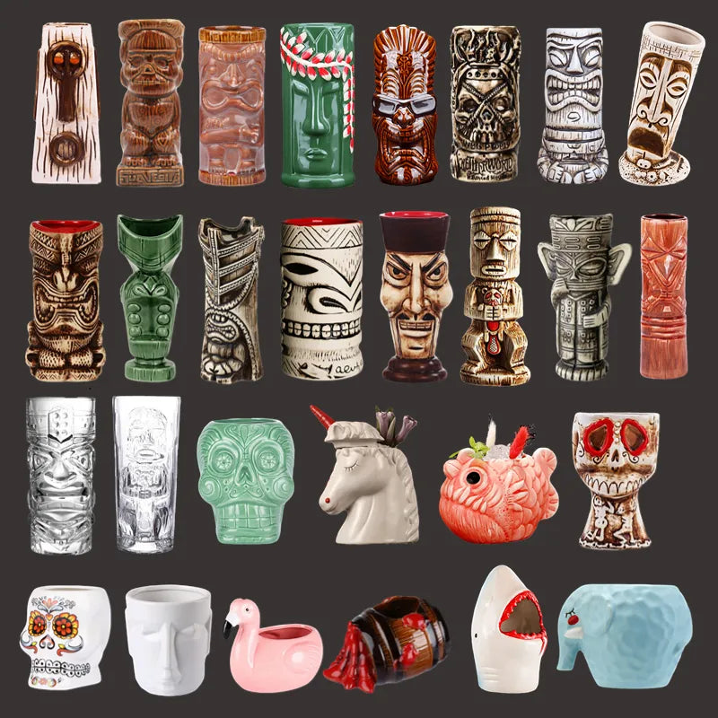 Hawaii Ceramic Tiki Mugs