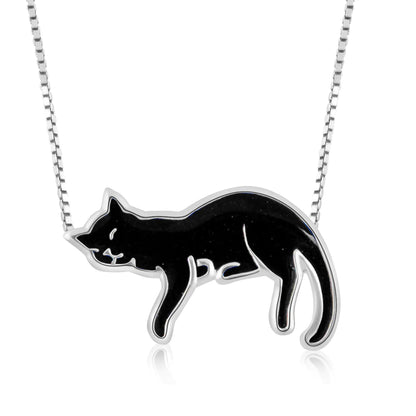 Silver Cat Necklace