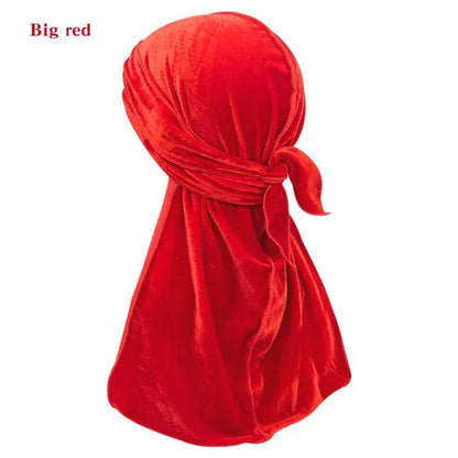 Solid Color Velvet Long Tail Durags