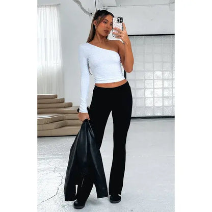 Solid Flare Pants