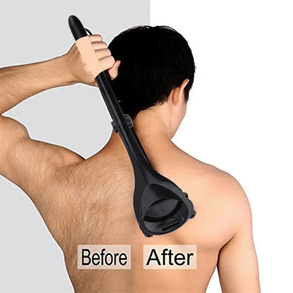 Foldable Two-Head Back Hair Shaver