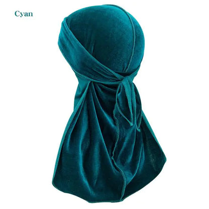 Solid Color Velvet Long Tail Durags