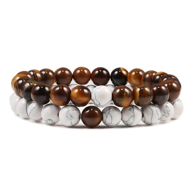 Tiger Eye Beaded Couples Bracelets