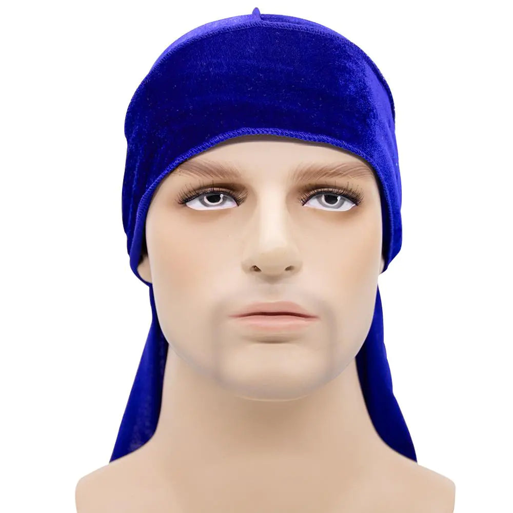 Solid Color Velvet Long Tail Durags