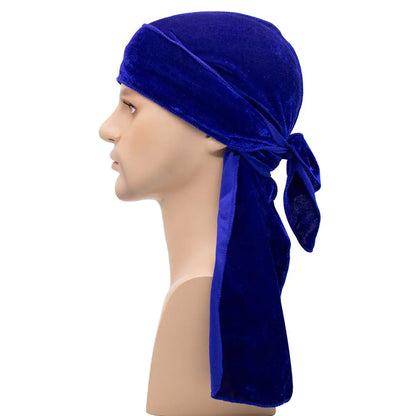 Solid Color Velvet Long Tail Durags