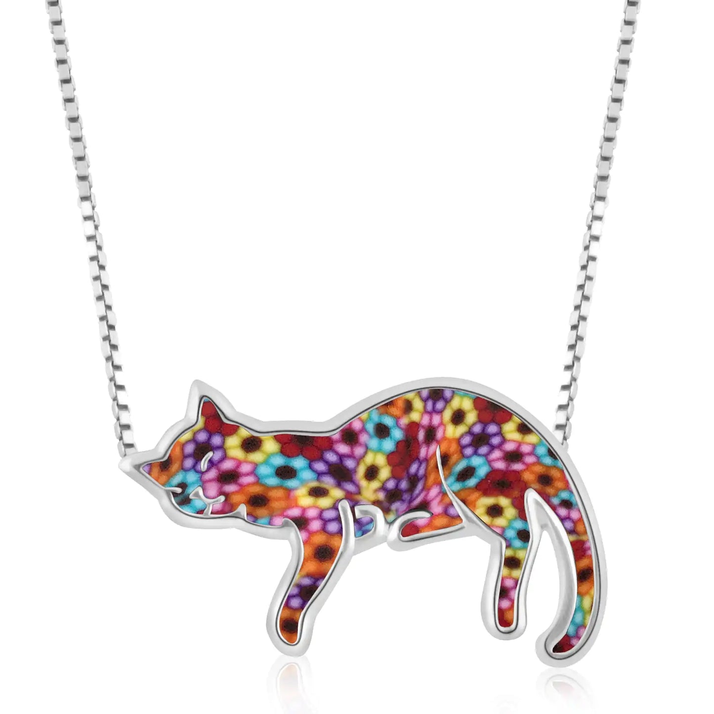 Silver Cat Necklace