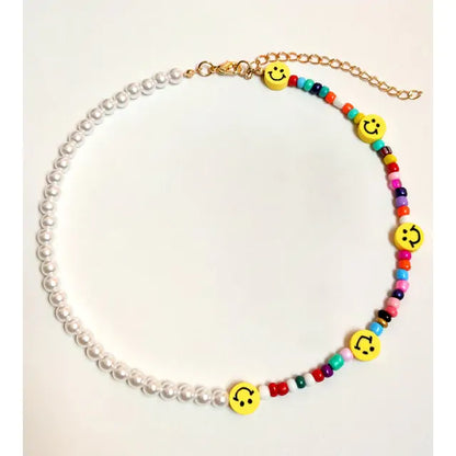 Multilayer Pearl Rainbow Beaded Necklace