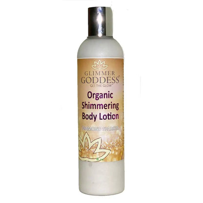 Glimmer Goddess Organic Shimmer Body Lotion - Sparkle For All Skin Types