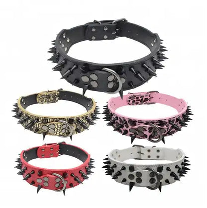 Spiked Studded Leather Collars